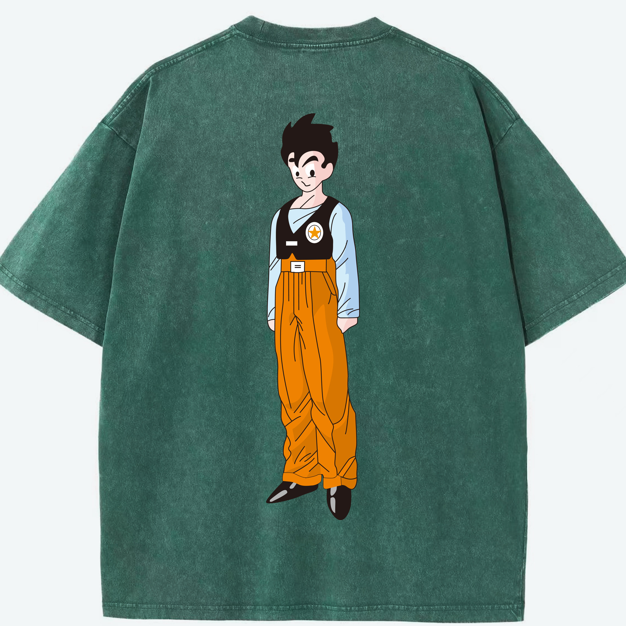 （画像用） ドラゴンボール DRAGON BALL 綿100% ヴィンテージ風 半袖Tシャツ（背面プリント）